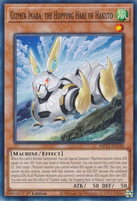 Gizmek Inaba, the Hopping Hare of Hakuto (2022 Tin of the Pharaoh's Gods) (MP22-EN130)