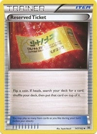 Image for Reserved Ticket (XY - BREAKthrough) (147/162) - Pokemon