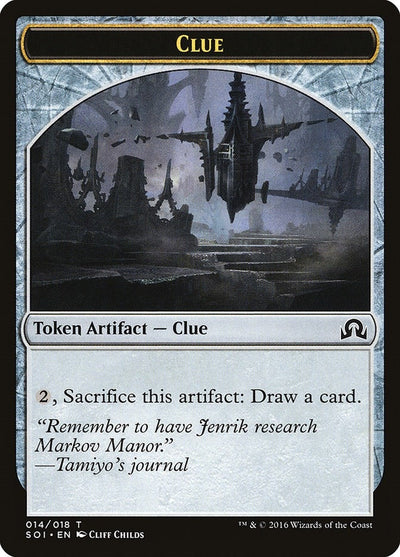 Image for Clue Token (014) (Shadows over Innistrad) (14) - Magic: The Gathering