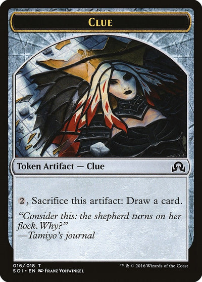 Image for Clue Token (016) (Shadows over Innistrad) (16) - Magic: The Gathering