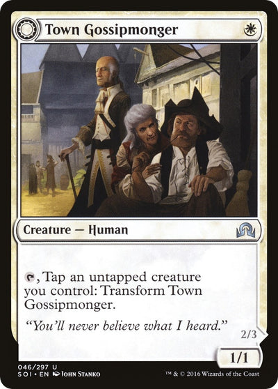 Image for Town Gossipmonger (Shadows over Innistrad) (46) - Magic: The Gathering