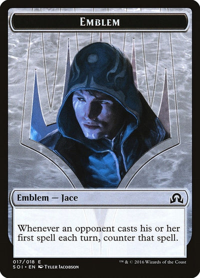 Image for Emblem - Jace, Unraveler of Secrets (Shadows over Innistrad) (17) - Magic: The Gathering