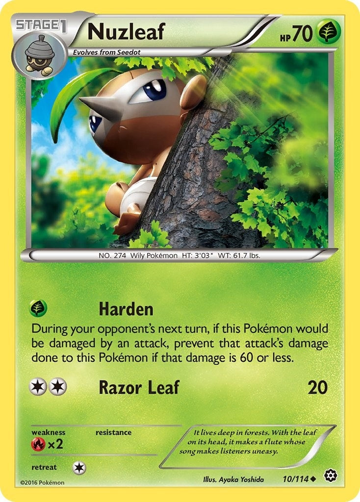 Image for Nuzleaf (XY - Steam Siege) (10/114) - Pokemon