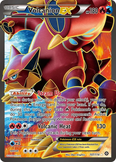 Image for Volcanion EX (Full Art) (XY - Steam Siege) (107/114) - Pokemon