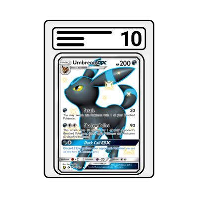 Graded Karte Pokemon Sun & Moon Hidden Fates SV69 Umbreon GX