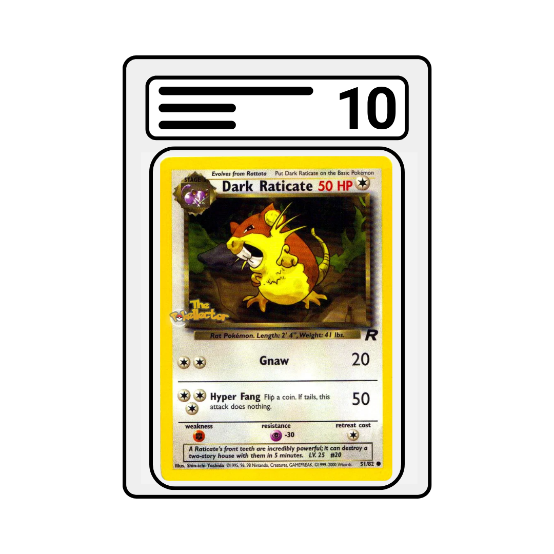Graded Karte Pokemon Team Rocket Dark Raticate 051