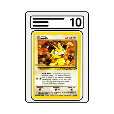 Graded Karte Pokemon Team Rocket Meowth 062 Englisch