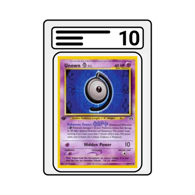 Graded Karte Pokemon Neo Discovery 1ST Edition Unown D 047