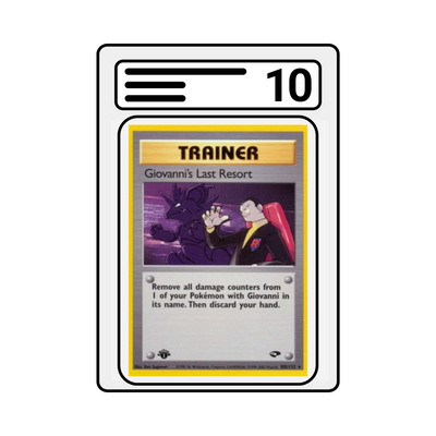 Graded Karte Pokemon Gym Challenge 1ST Edition Giovanni's Last Resort