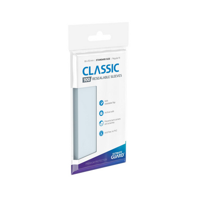 Ultimate Guard Classic Sleeves wiederverschliessbar Standardgröße Transparent (100)