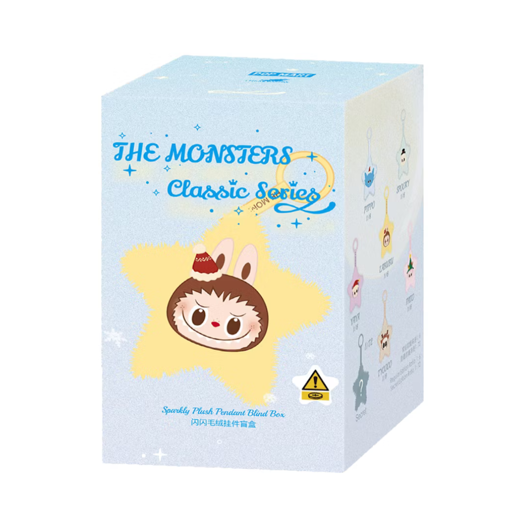 Pop Mart Labubu The Monsters Classic Series Sparkly Plüsch Anhänger Blind Box