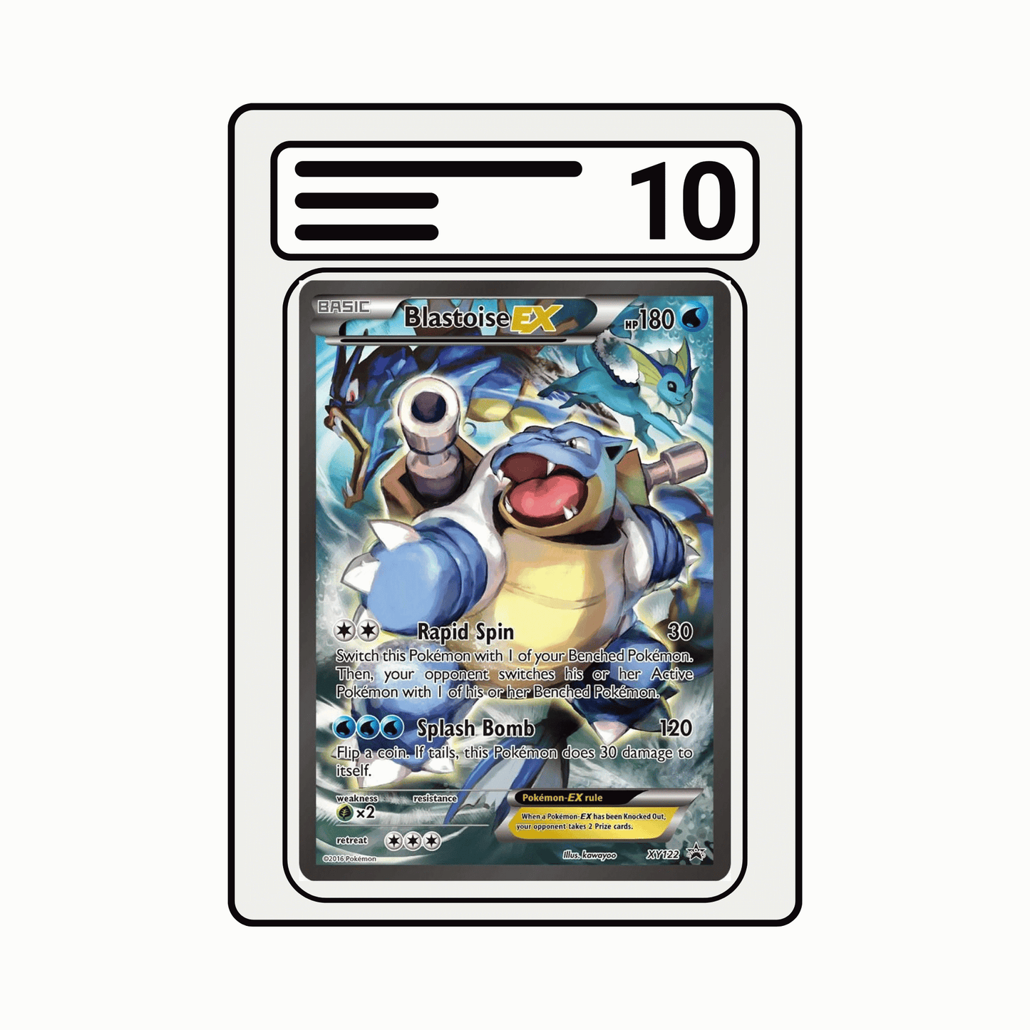Graded Karte Pokemon XY Black Star Promo XY122 Blastoise EX