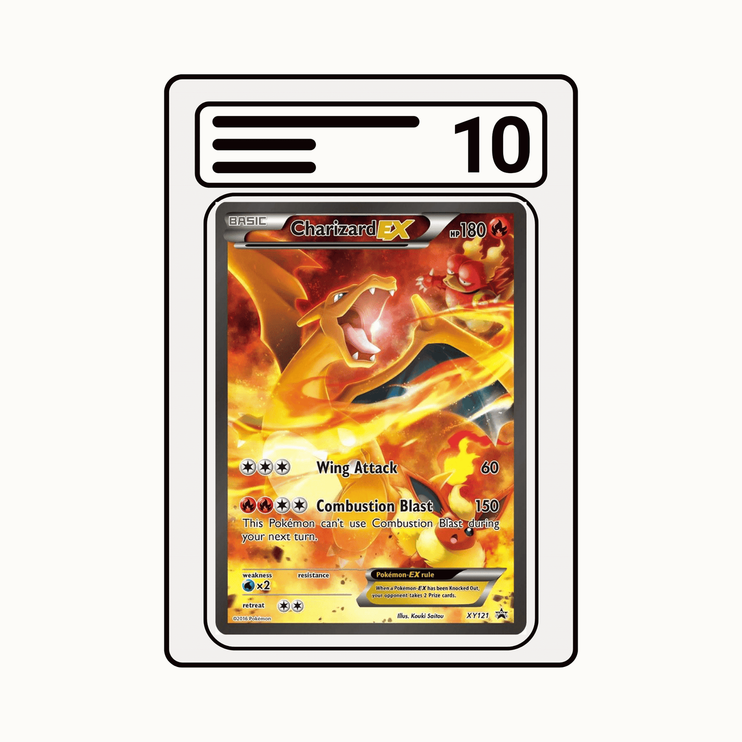 Graded Karte Pokemon XY Black Star Promo XY121 Charizard EX