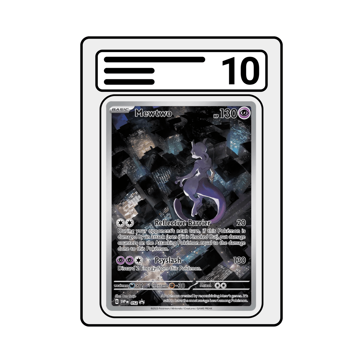 Graded Karte Pokemon EN-SV Black Star Promo 052 Mewtwo