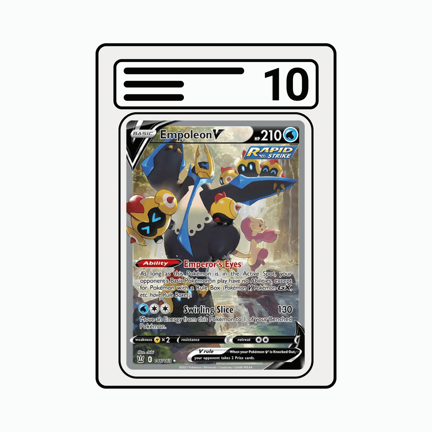 Graded Karte Pokemon Battle Styles 146 Empoleon V