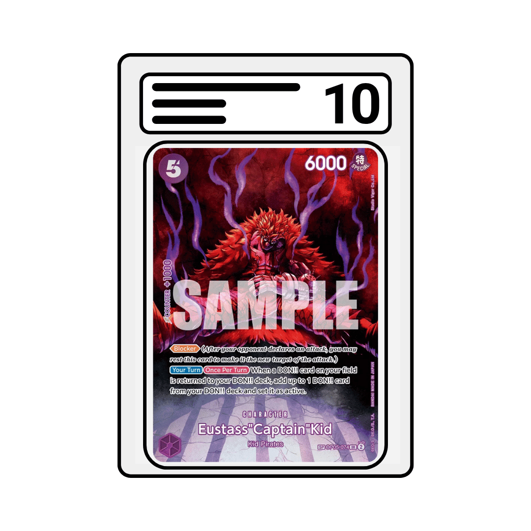 Gradet Karte One Piece OP07 074 Eustass "Captain" Kid Special Alternate Art