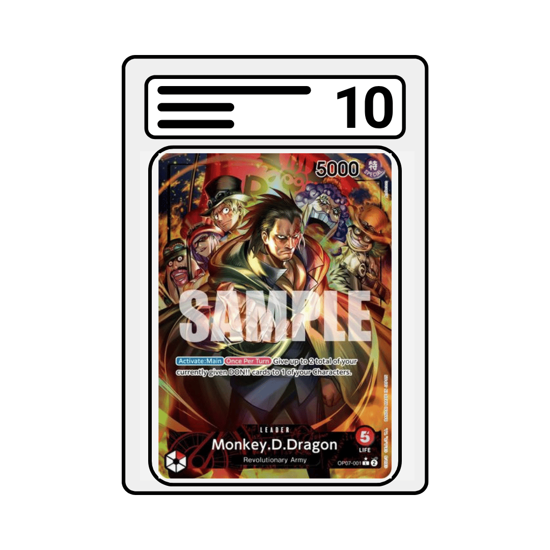 Gradet Karte One Piece OP07 001 Monkey D. Dragon Alternate Art