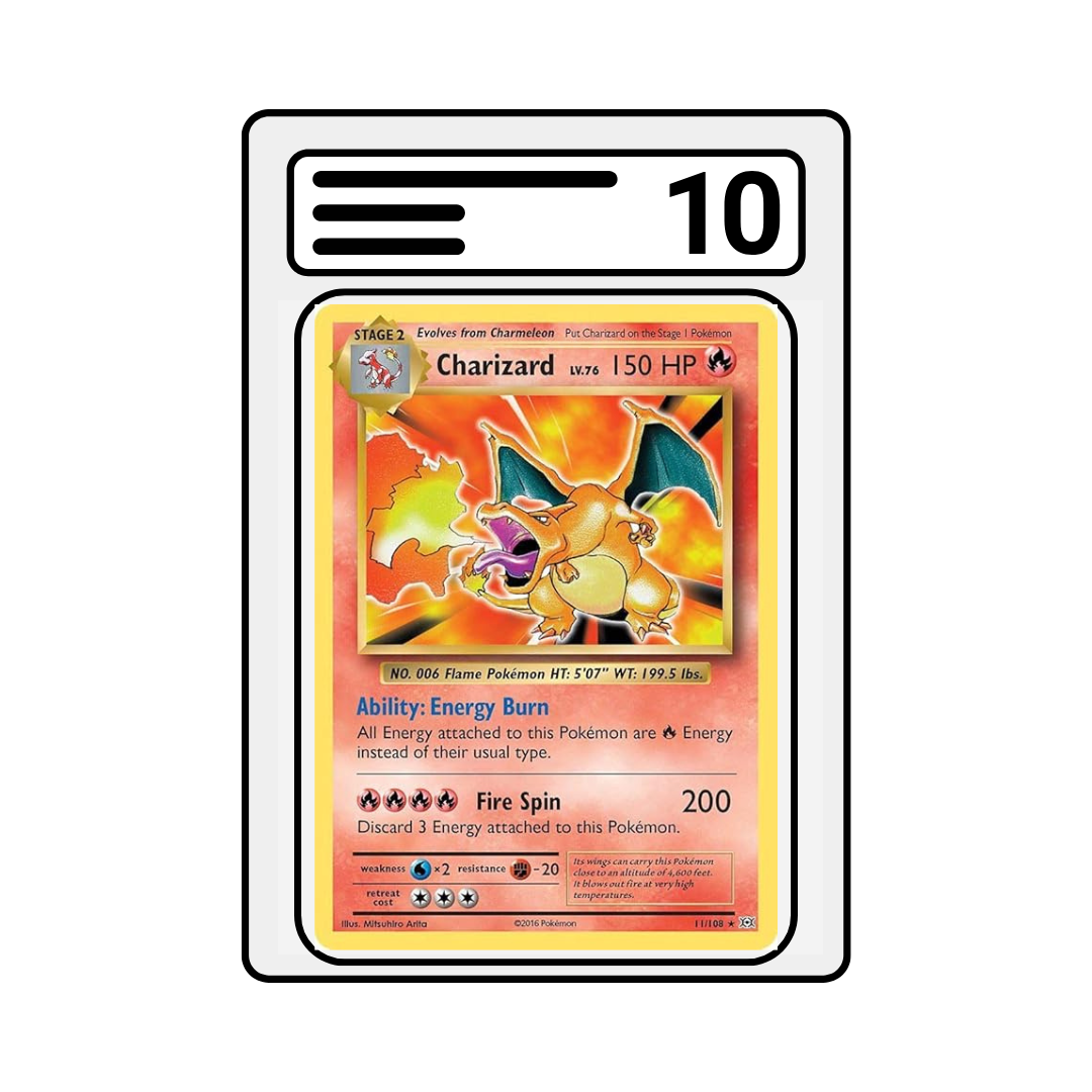 Graded Karte Pokemon XY 11 Charizard-Holo Evolutions