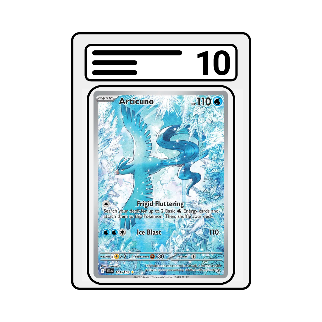 Graded Karte Pokemon JTG 161 Articuno Illustratio Rare
