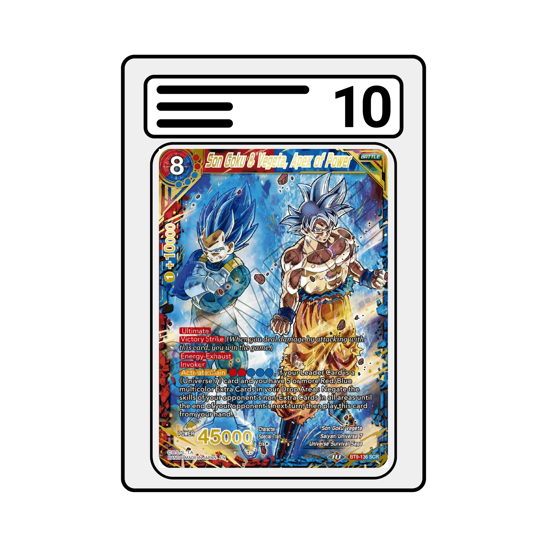 Gradet Karte Dragon Ball BT09 136 Son Goku & Vegeta, Apex of Power