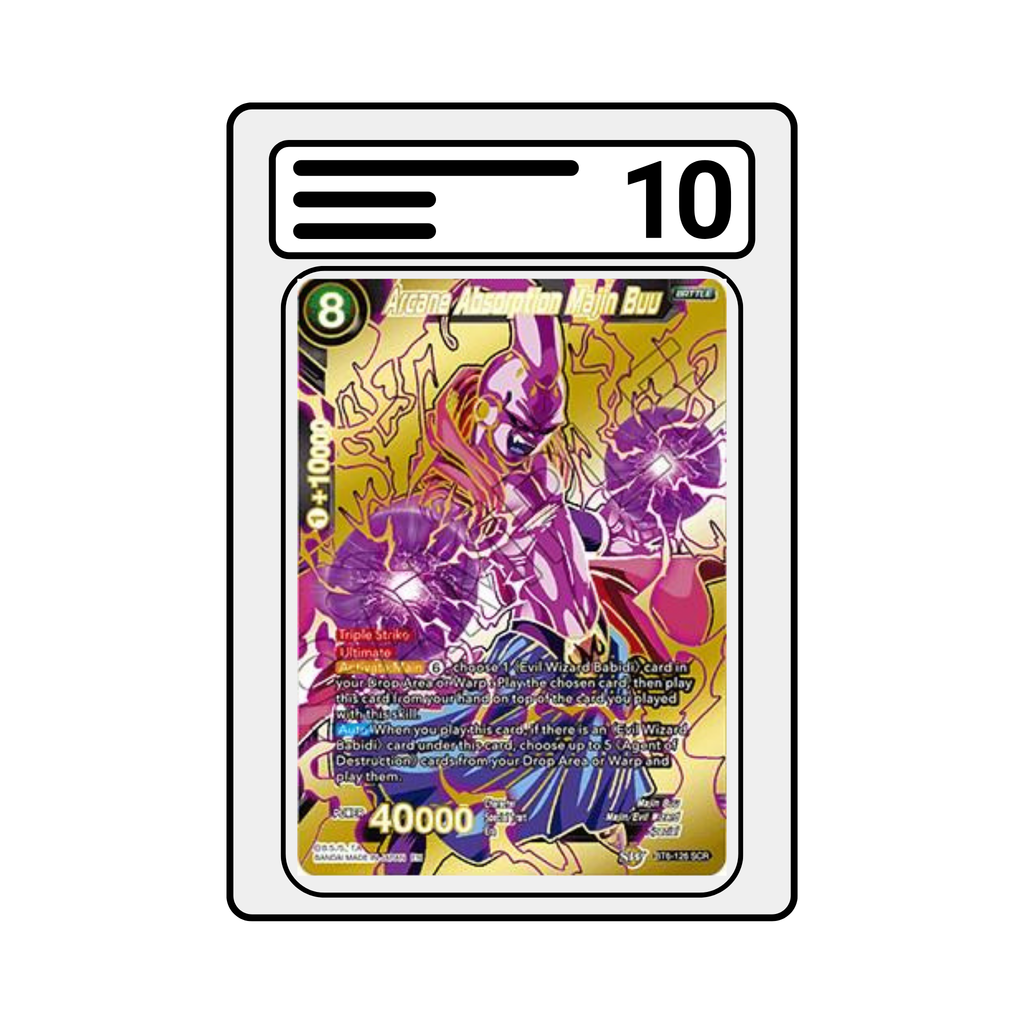 Gradet Karte Dragon Ball BT06 126 Arcane Absorption Majin Buu