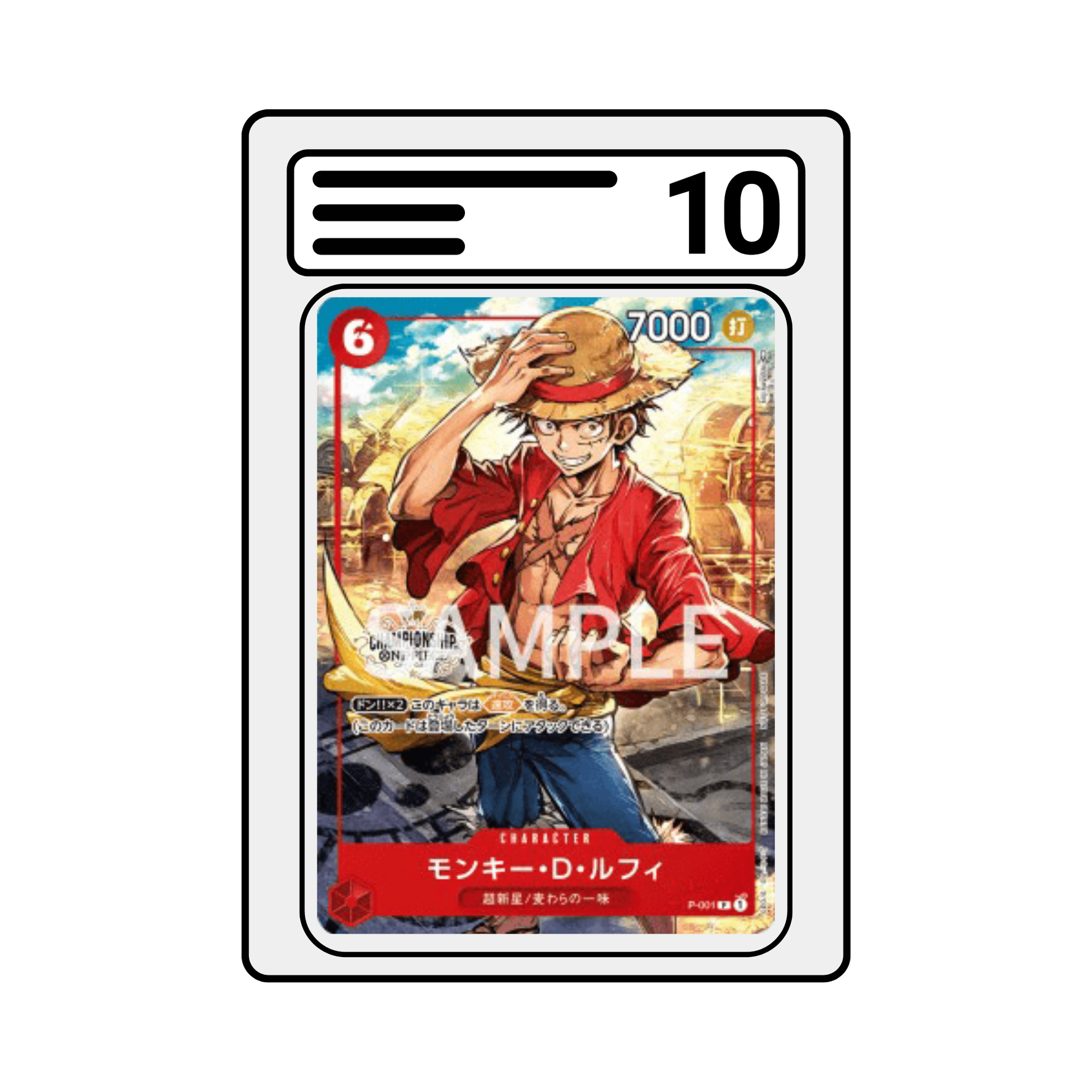 Graded Karte One Piece P-001 Monkey D. Luffy [Tournament Promos]
