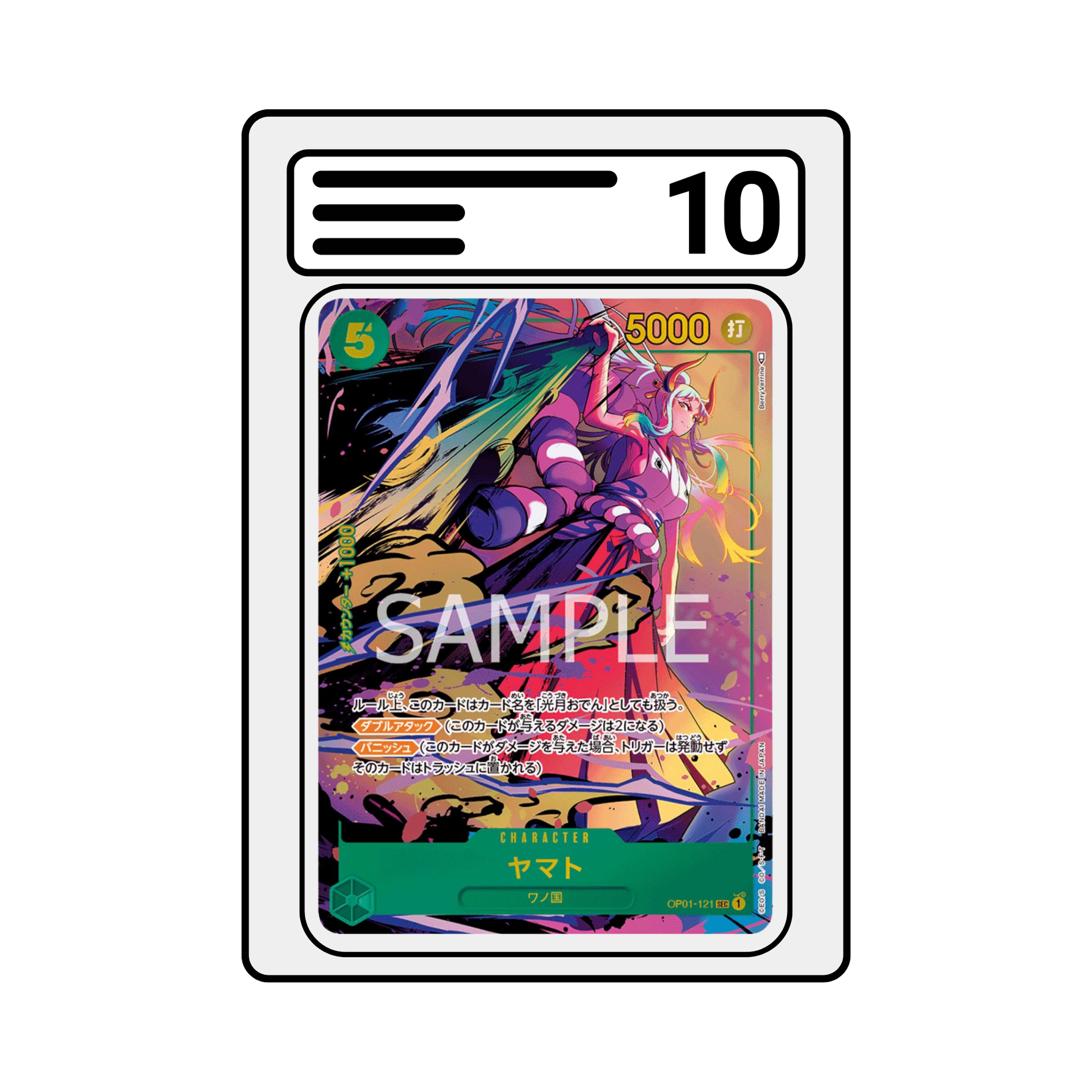 Graded Karte One Piece OP01-121 Yamato [Alternate Art]