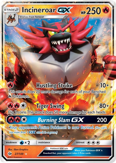 Image for Incineroar GX (SM Base Set) (27/149) - Pokemon