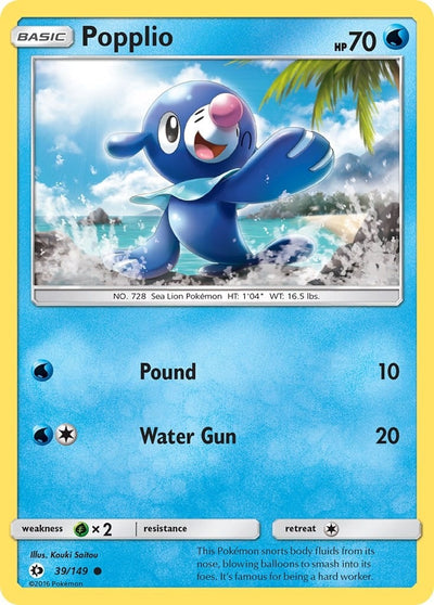 Image for Popplio (SM Base Set) (39/149) - Pokemon