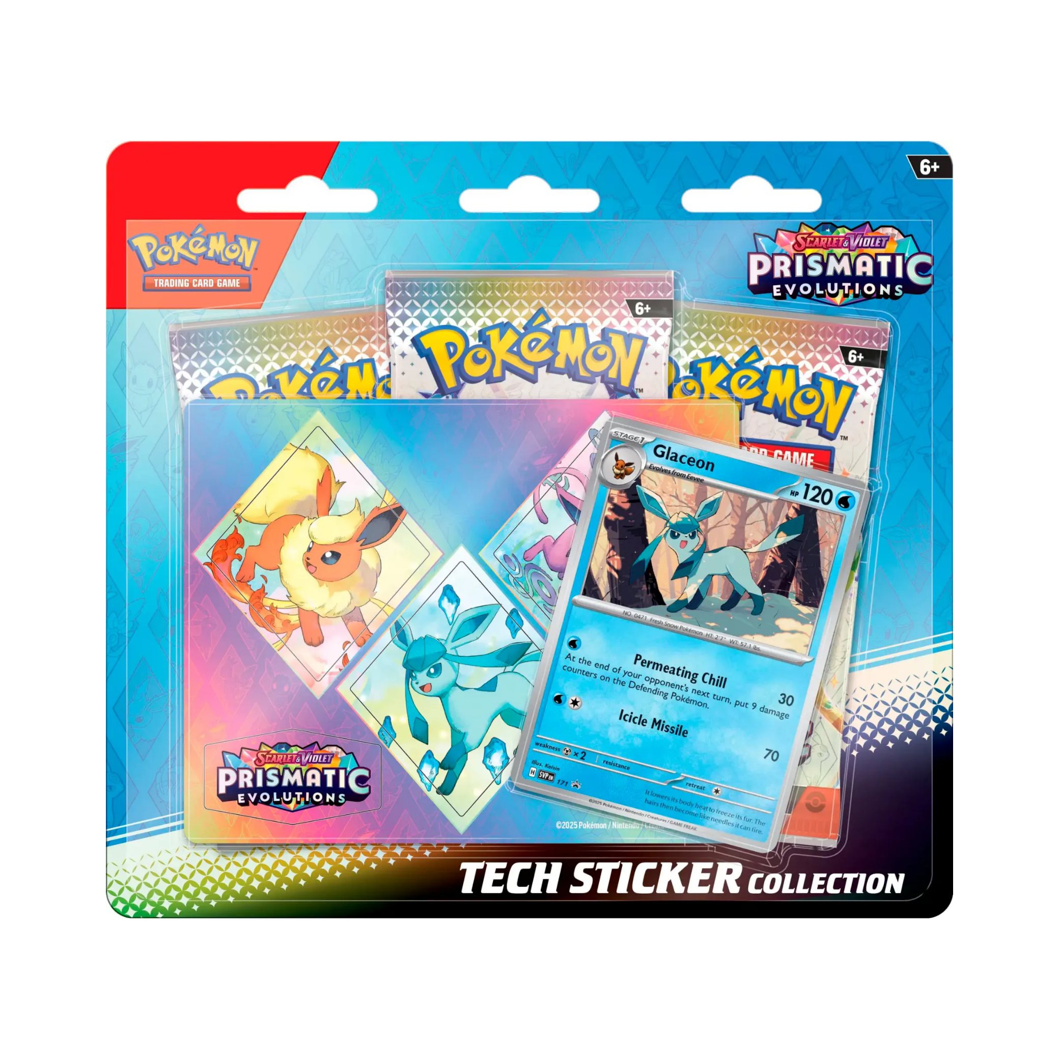 Prismatic Evolutions: Glaceon Tech Sticker Collection