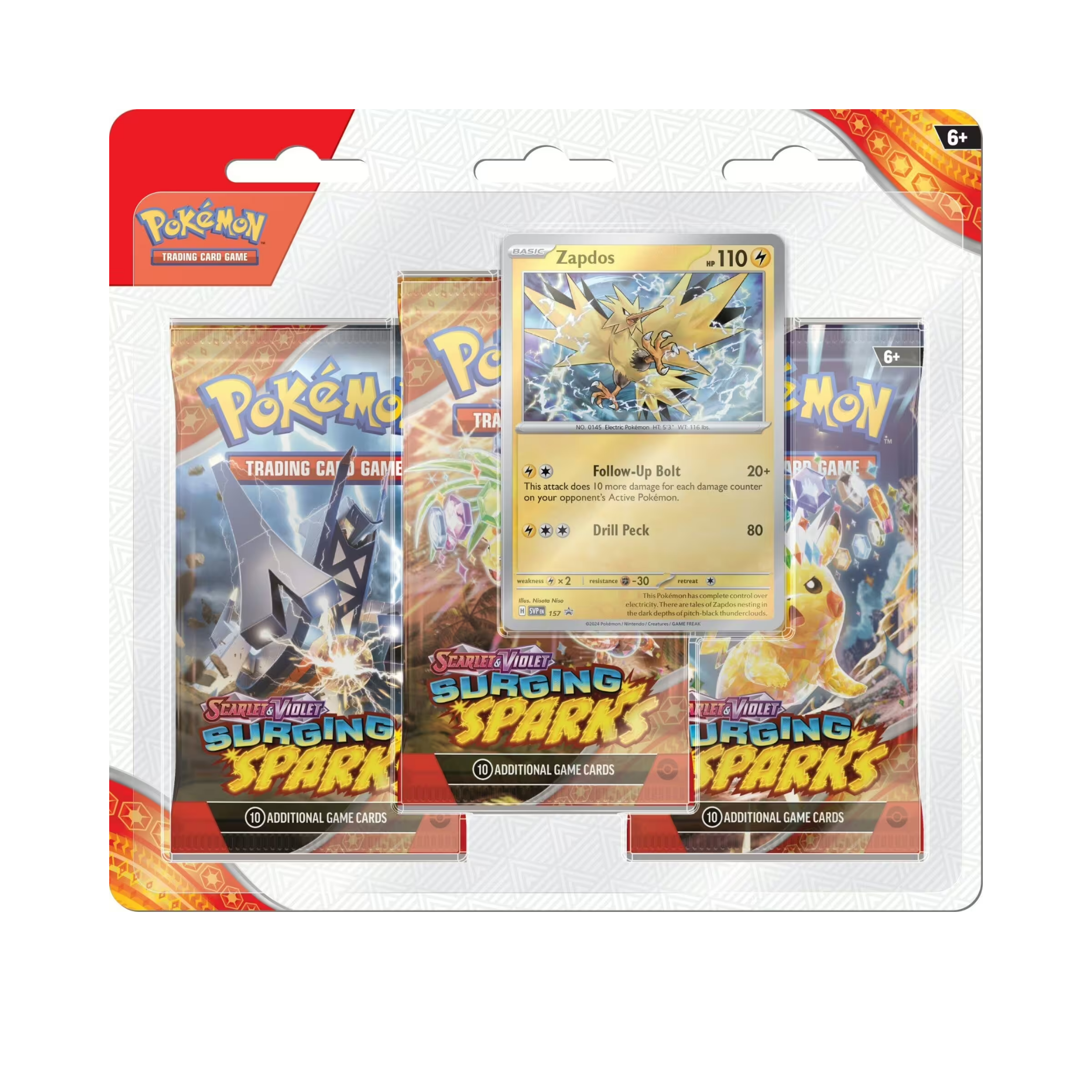 Surging Sparks: Zapdos 3-Pack Blister