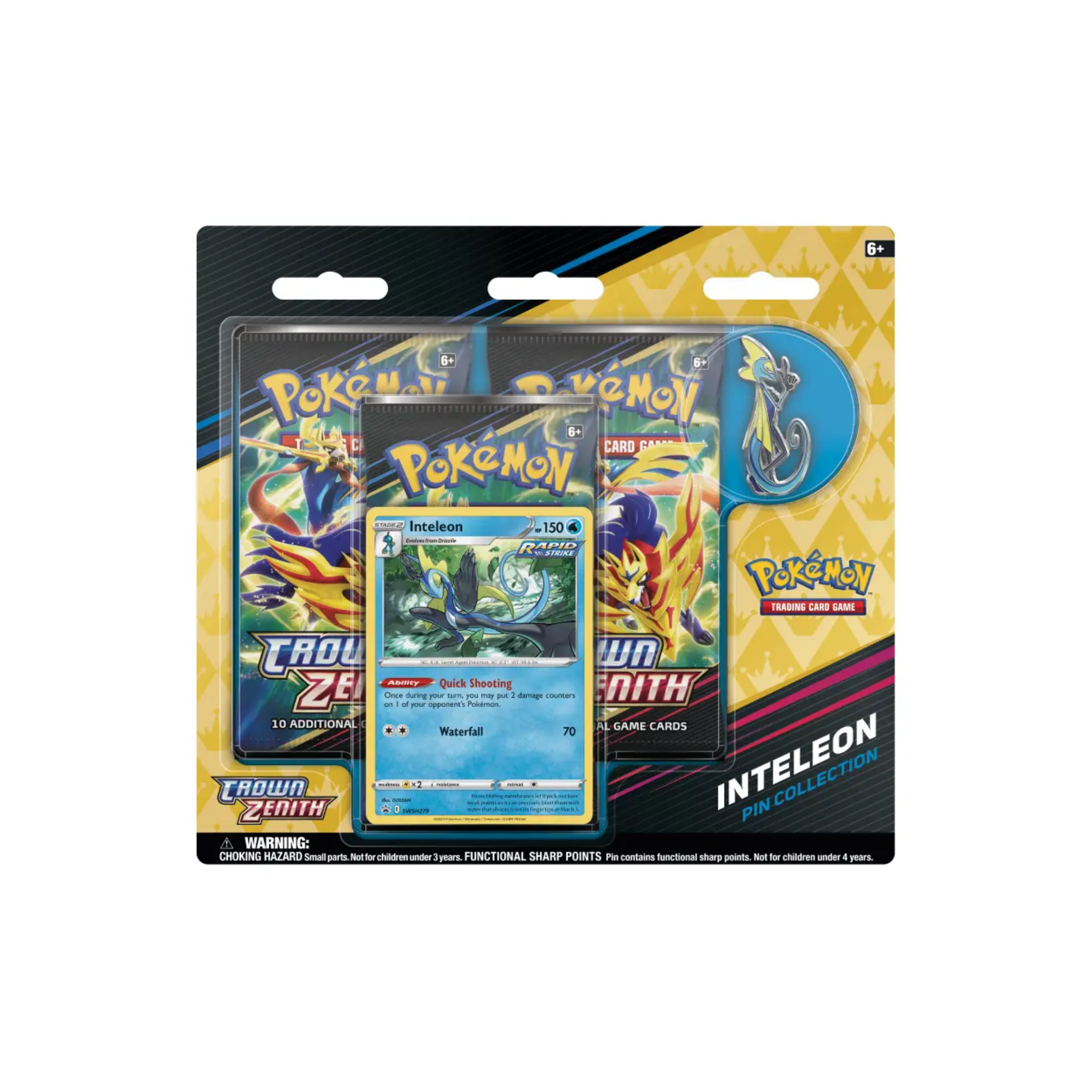 Crown Zenith: Inteleon Pin Collection 3-Pack Blister