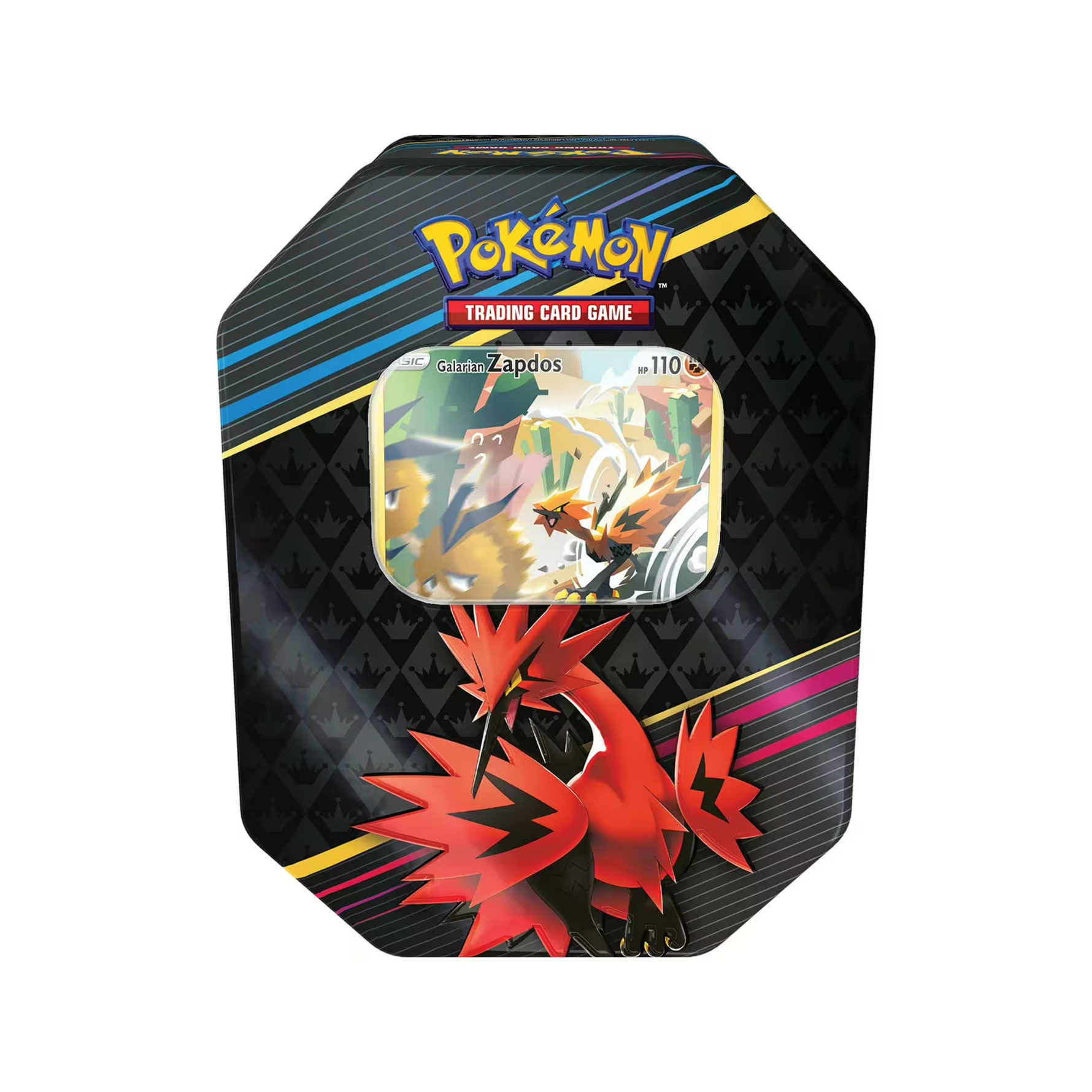 Crown Zenith: Galarian Zapdos Tin