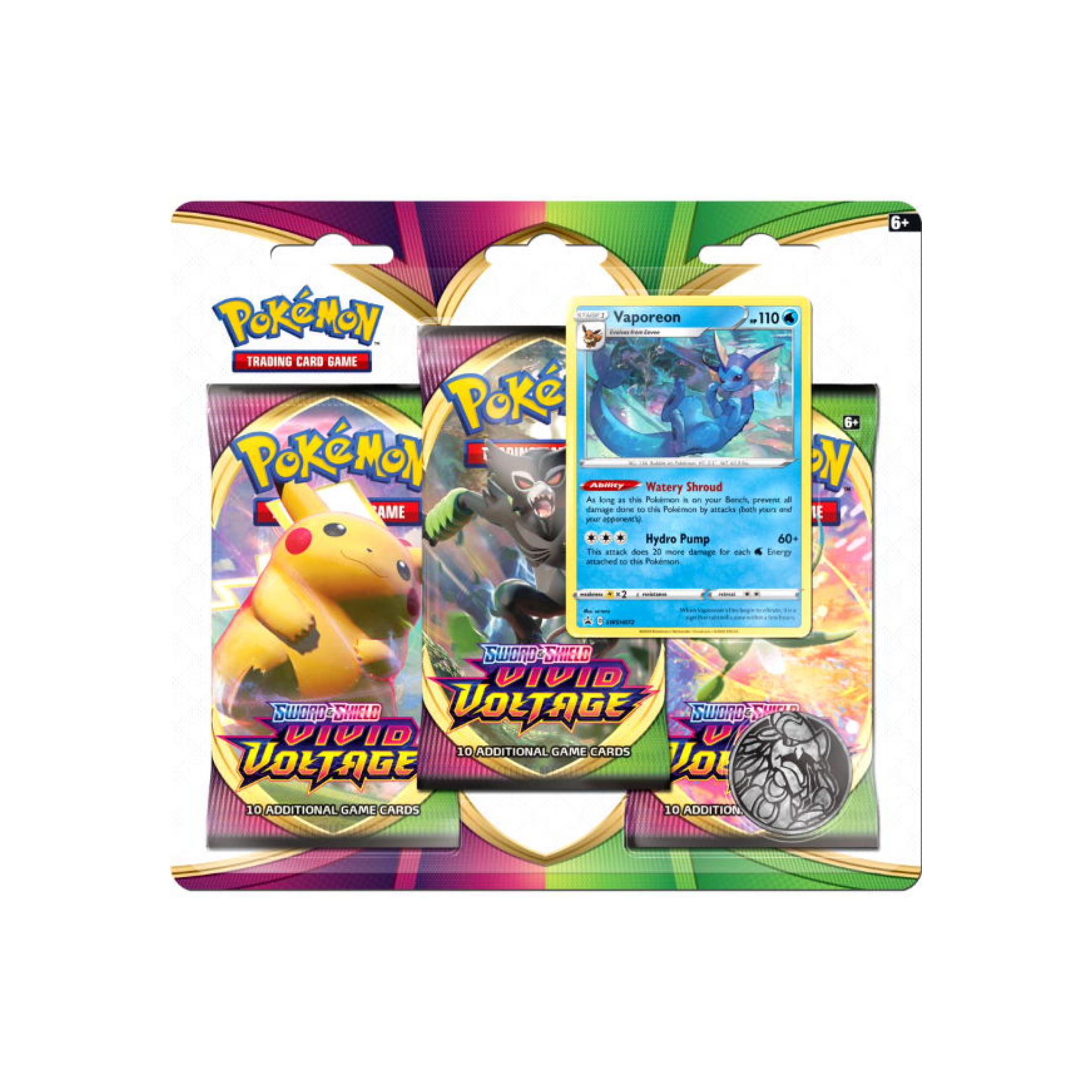 Pokémon Vivid Voltage: Vaporeon 3|Pack Blister