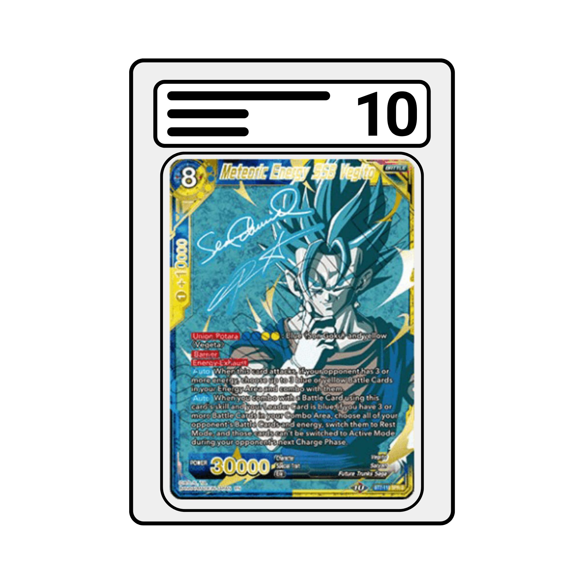 Gradet Karte Dragon Ball BT07 118 Meteoric Energy SSB Vegito