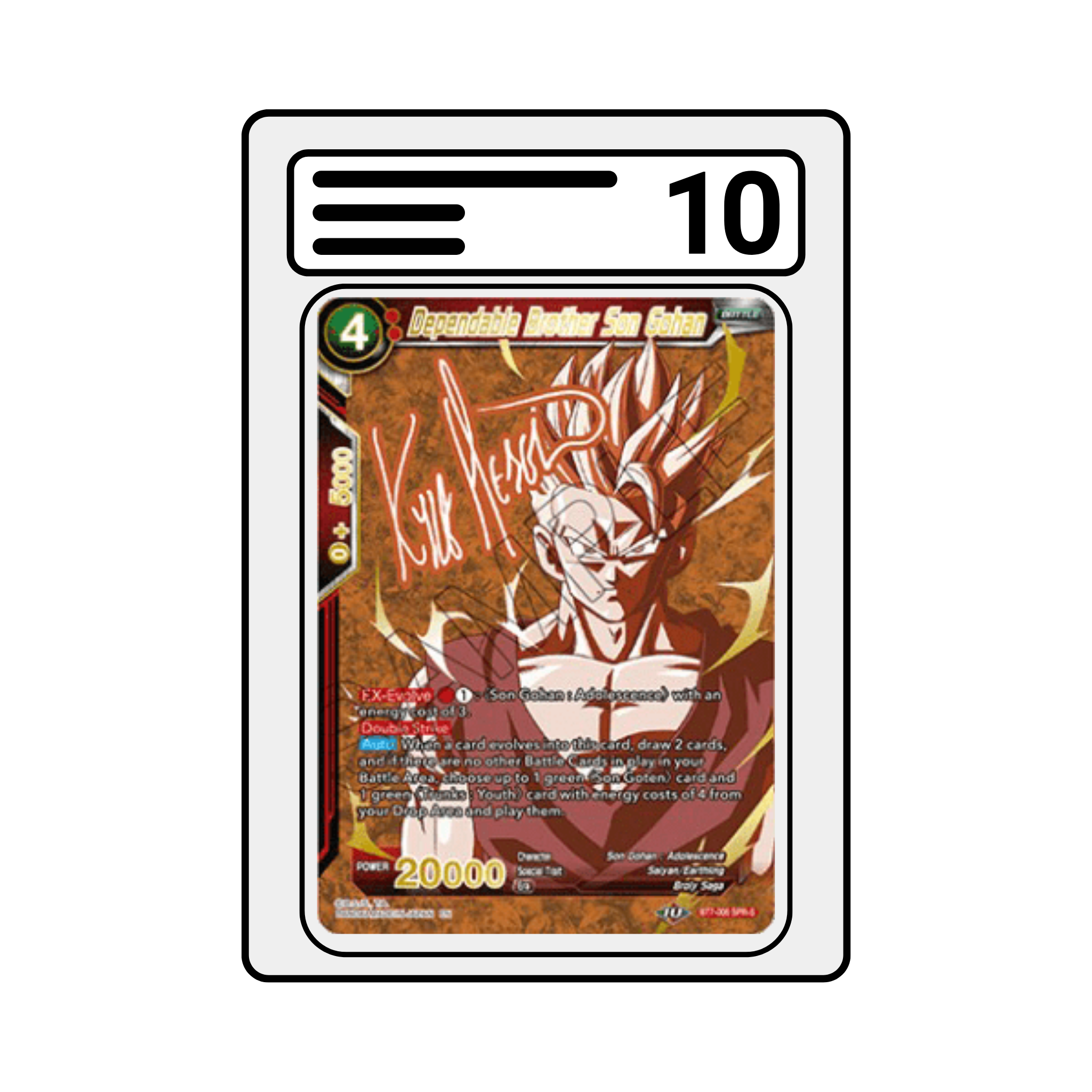 Gradet Karte Dragon Ball BT07 006 Dependable Brother Son Gohan