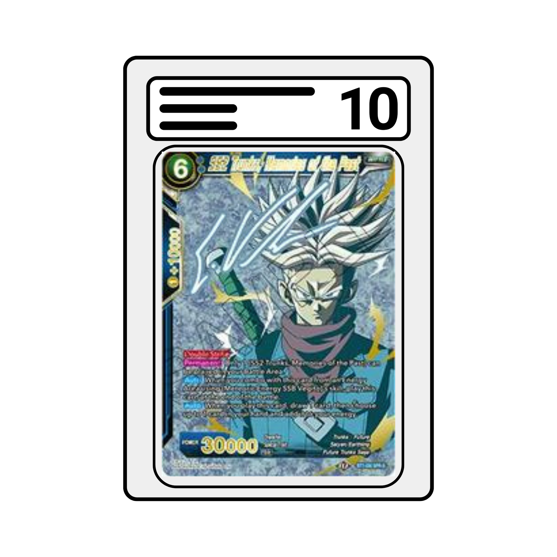 Gradet Karte Dragon Ball BT07 030 SS2 Trunks, Memories of the Past