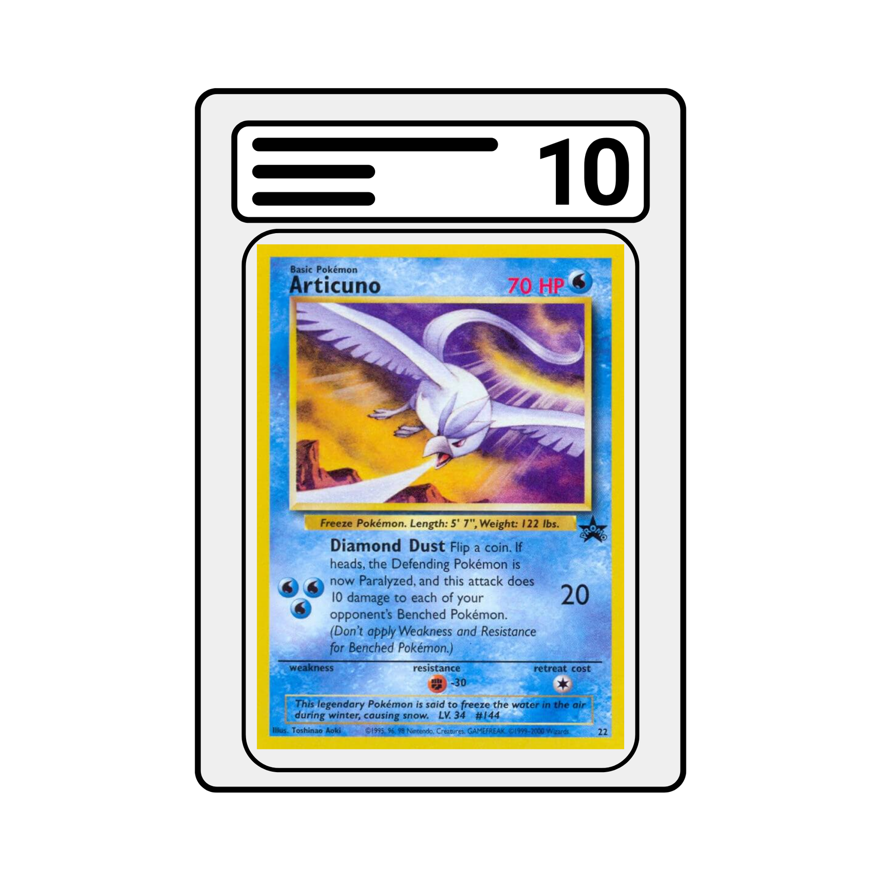 Graded Karte Pokemon Wizards Black Star Promos 22 Articuno