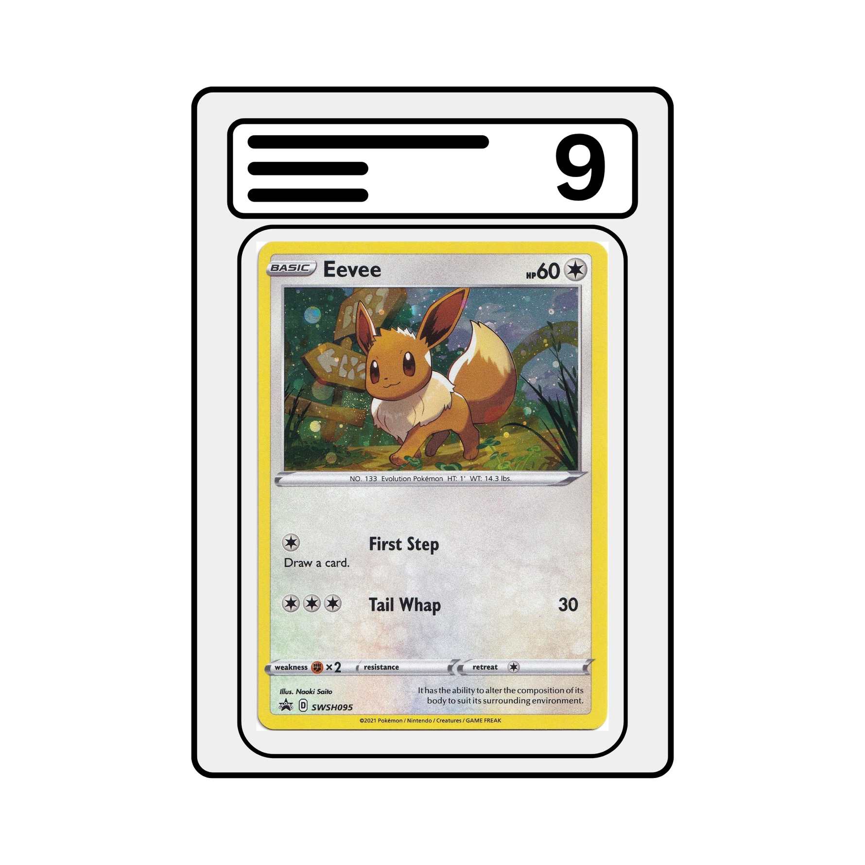 Graded Karte Pokemon SWSH Black Star Promos 095 Eevee