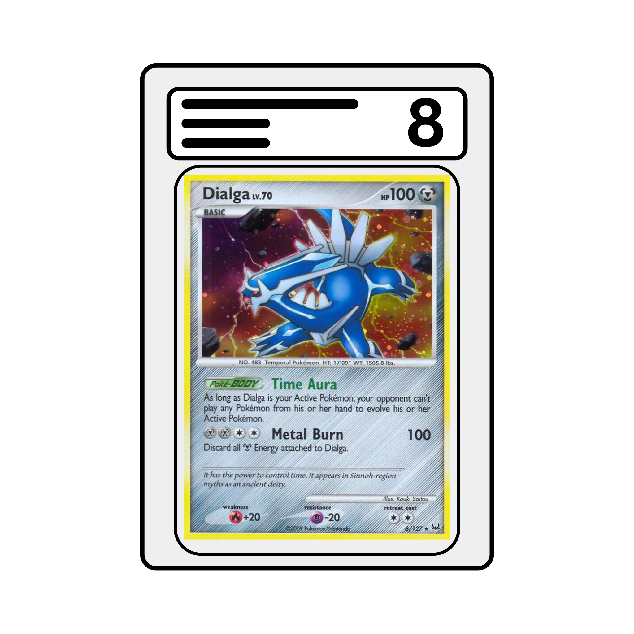 Graded Karte Pokemon Platin 6 Dialga Lv.70