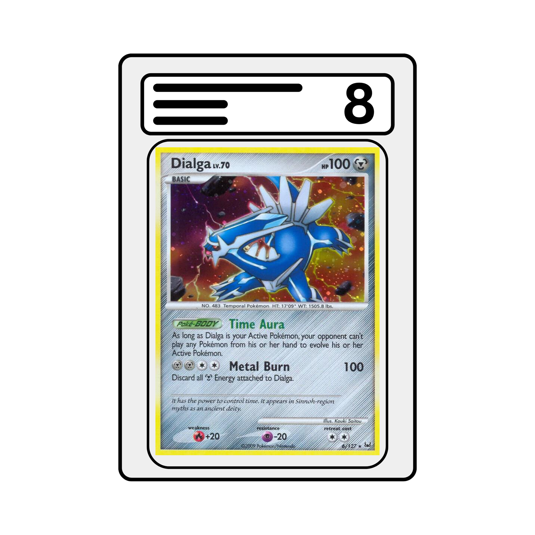 Graded Karte Pokemon Platin 6 Dialga Lv.70