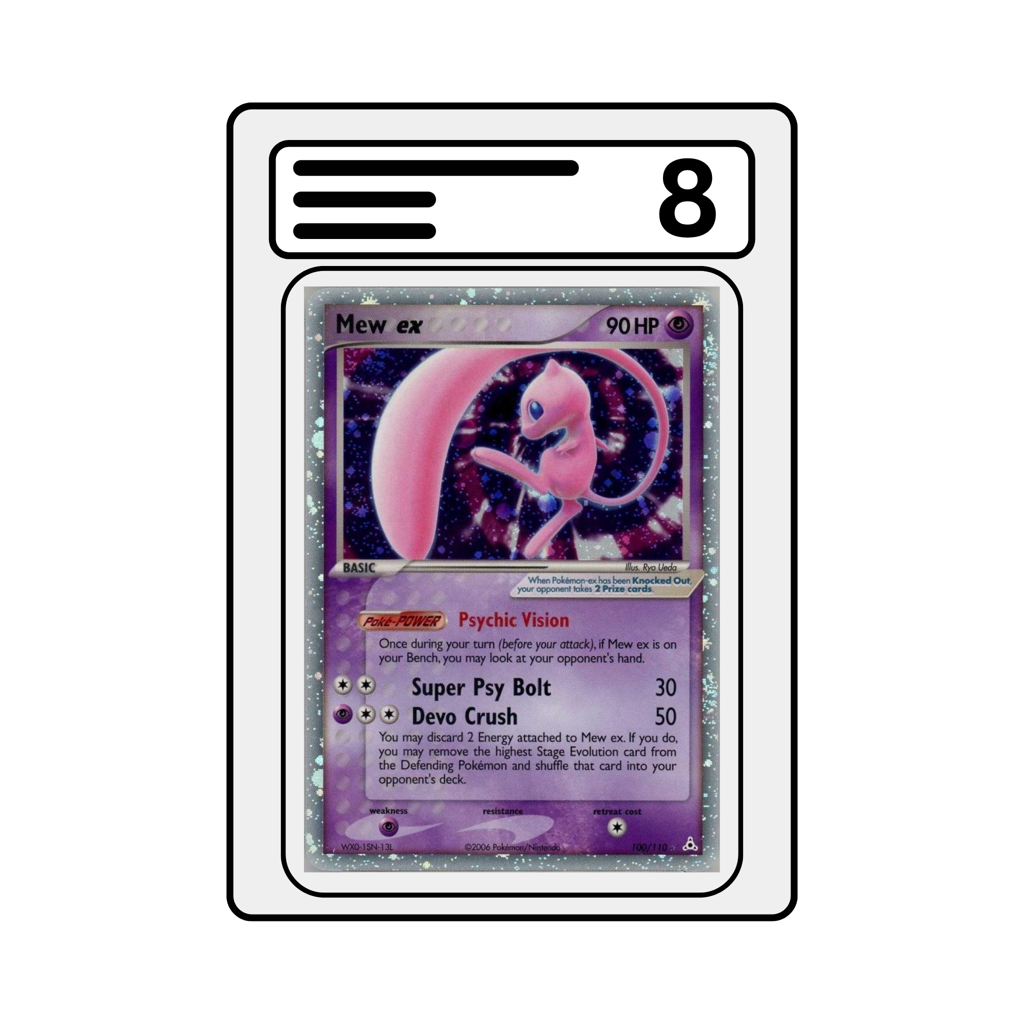 Graded Karte Pokemon EX Holon Phantoms 100 Mew Ex
