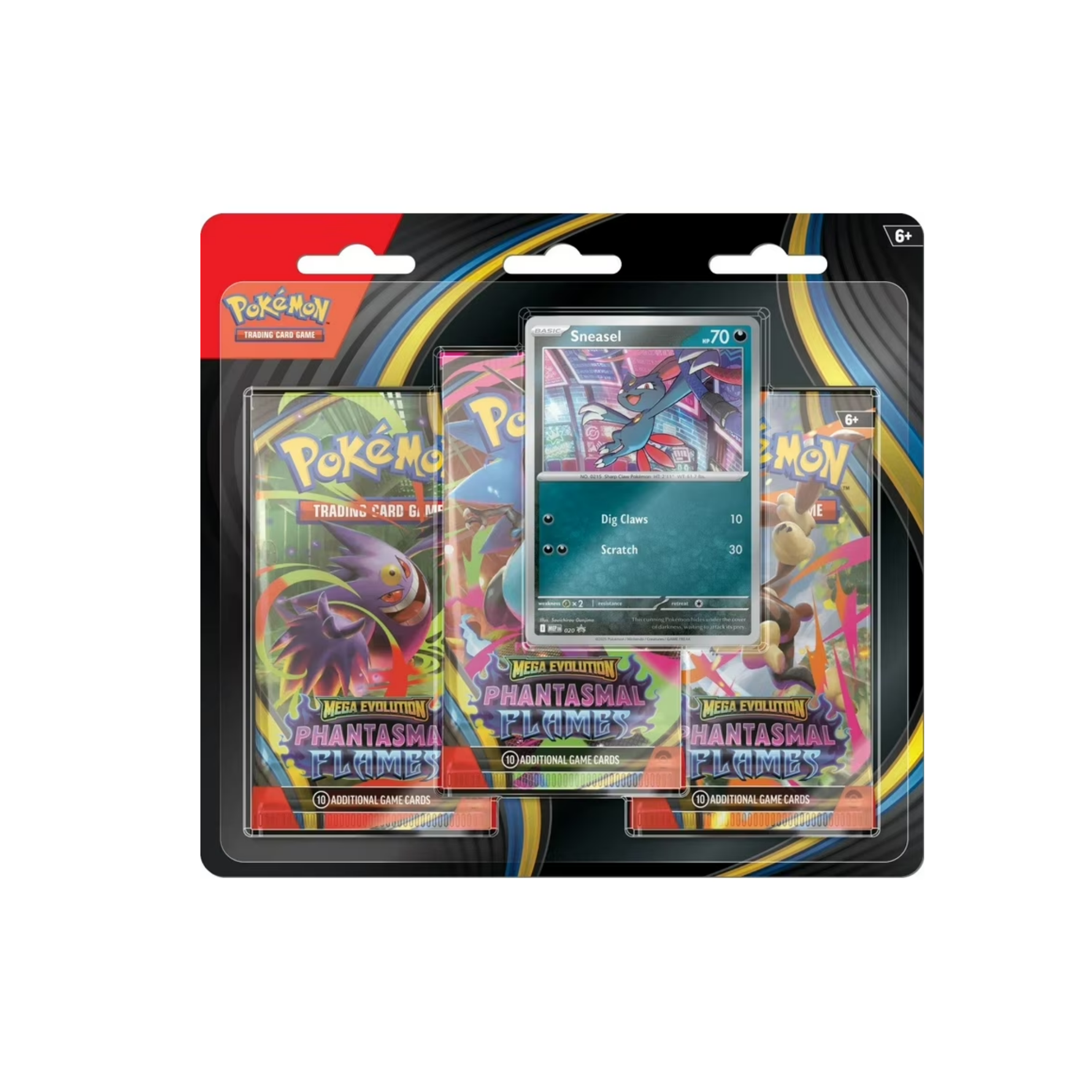 Pokémon Phantasmal Flames Sneasel 3-Pack Blister