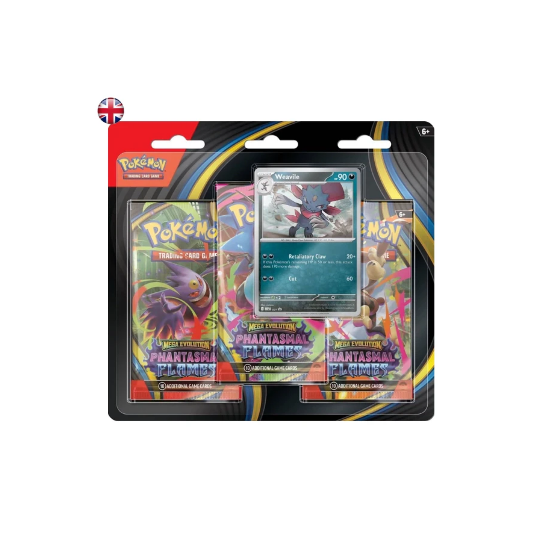 Pokémon Phantasmal Flames Weavile 3-Pack Blister