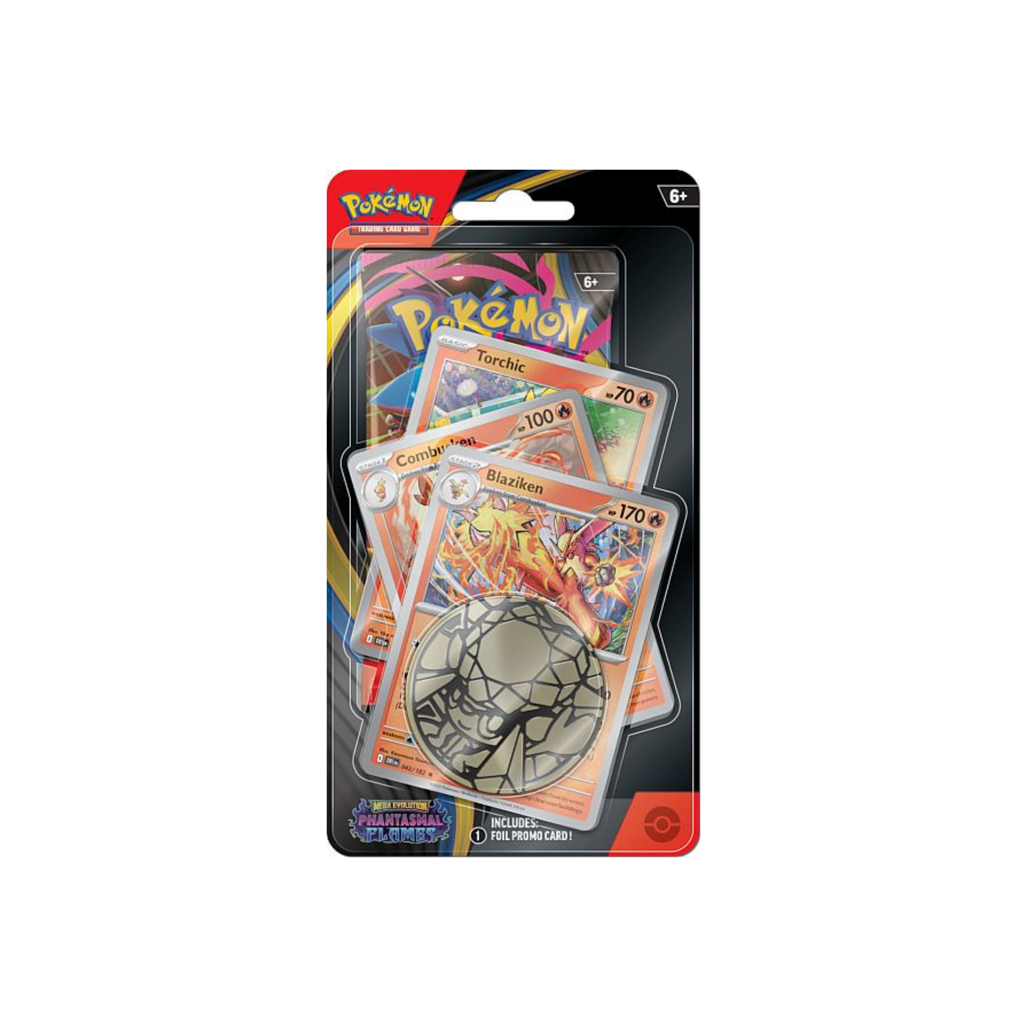 Pokémon  Phantasmal Flames Blaziken Premium Checklane Blister