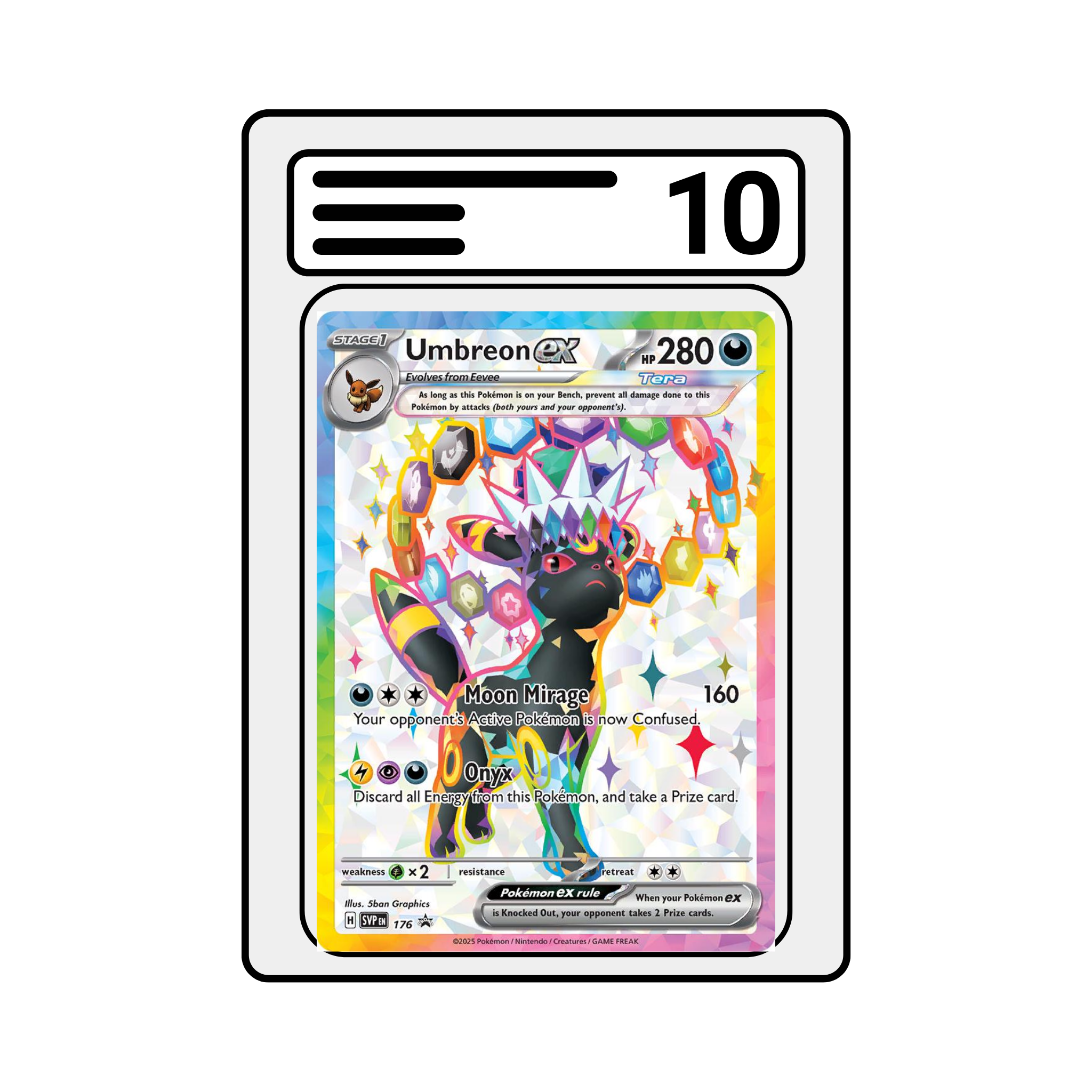 Graded Karte Pokemon  SV Black Star Promos 176 Umbreon ex