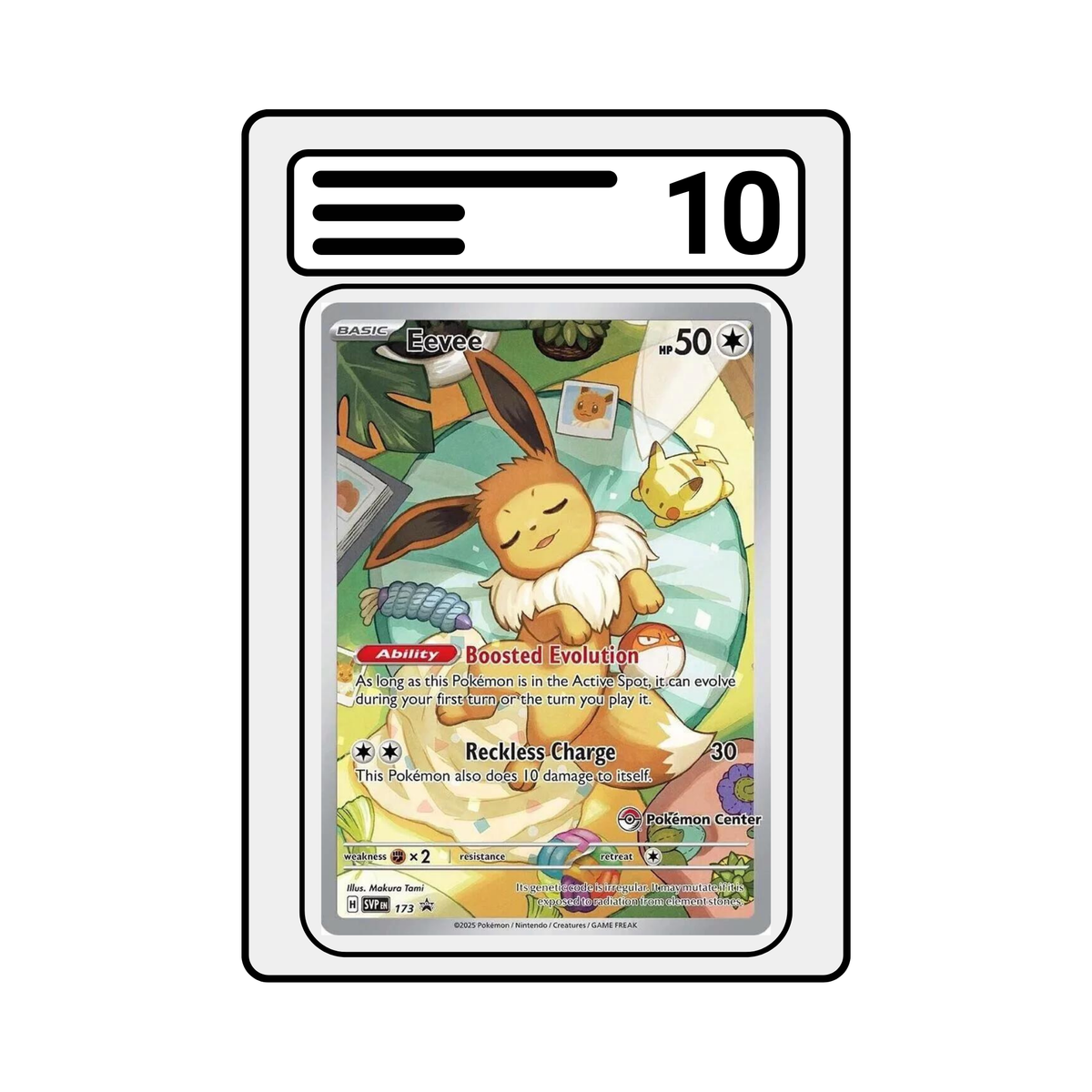 Graded Karte Pokemon | SV Black Star Promos SVP Pokemon Center| Eevee 173