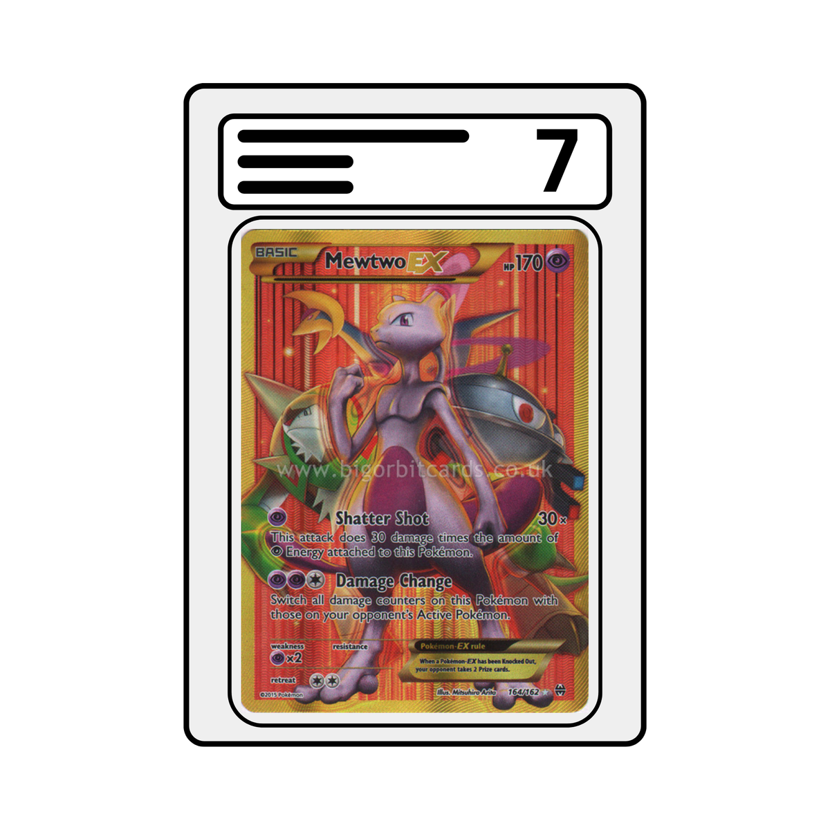 Graded Karte Pokemon | BREAKthrough BKT | Mewtwo EX 164