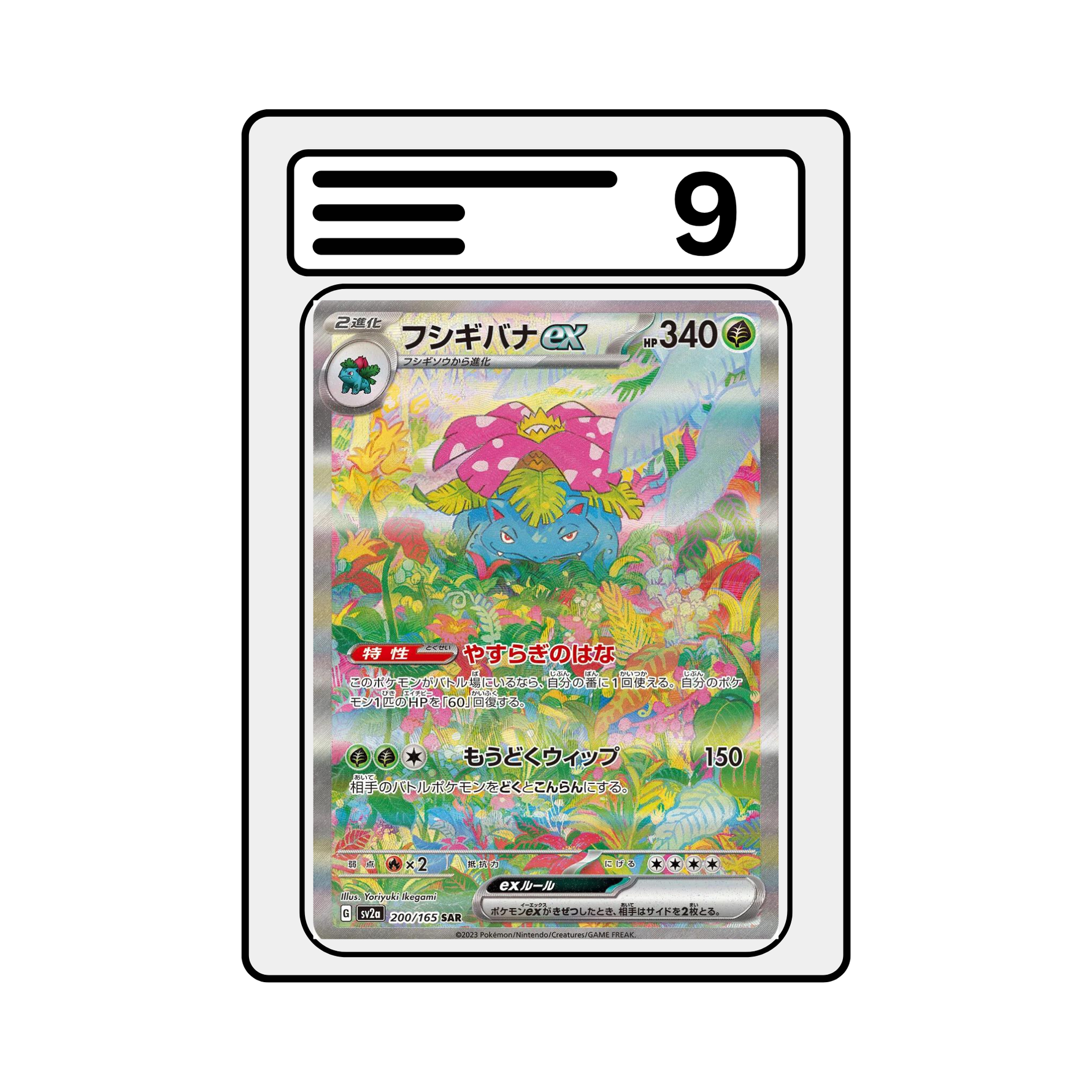 Graded Karte Pokemon | Pokémon Card 151 sv2a | Venusaur ex 200