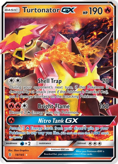Image for Turtonator GX (SM - Guardians Rising) (18/145) - Pokemon